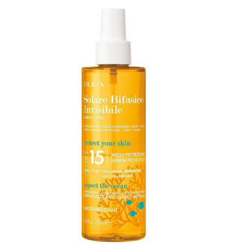 Pupa - Soin Solaire Biphase Invisible Corps Visage SPF 15 - 200 ml